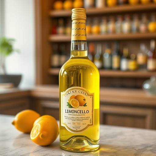 Bottiglia di limoncello artigianale della Costiera Amalfitana