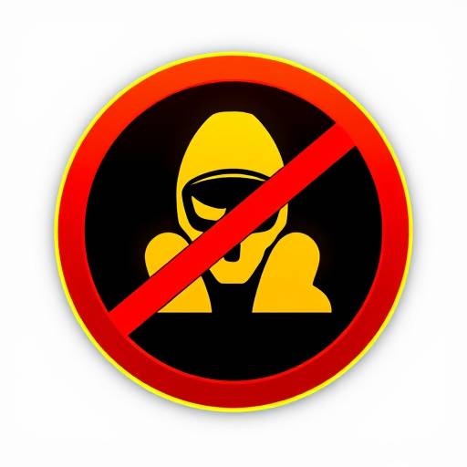 Icona di divieto di hacking